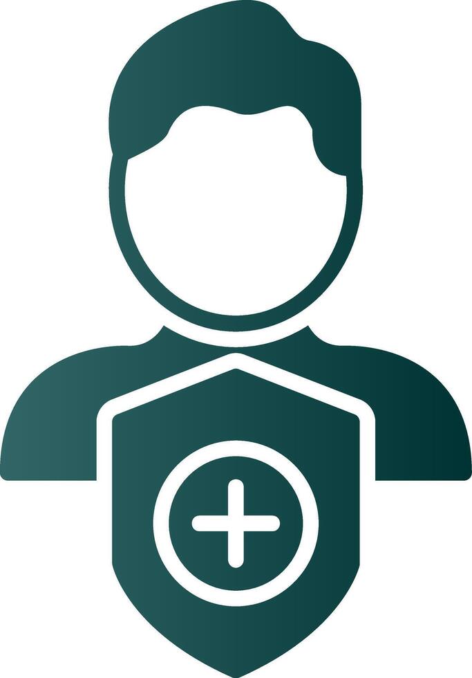 Security Admin Glyph Gradient Icon vector