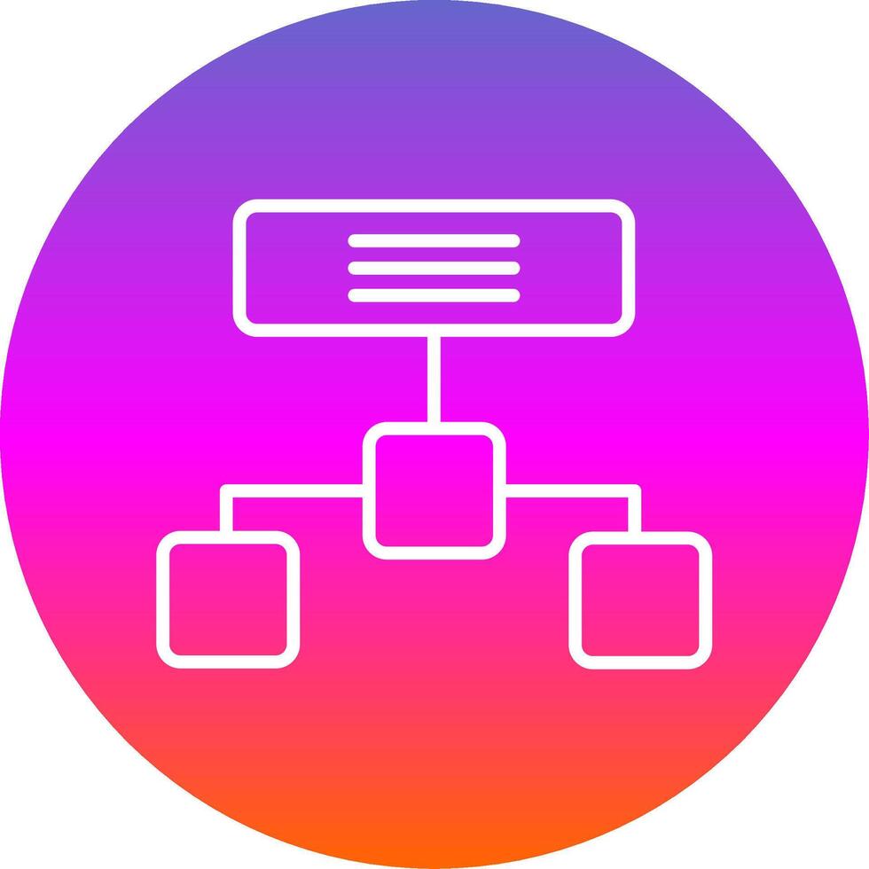 Hierarchical Structure Line Gradient Circle Icon vector