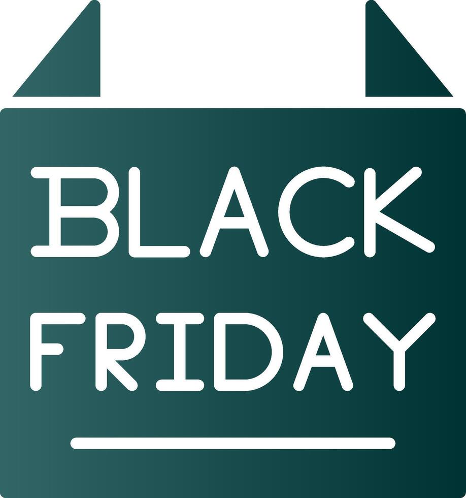 Bless Friday Glyph Gradient Icon vector