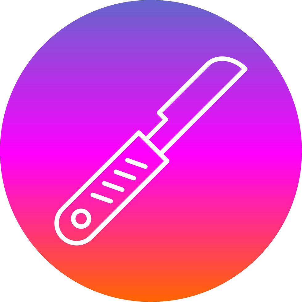 Scalpel Line Gradient Circle Icon vector