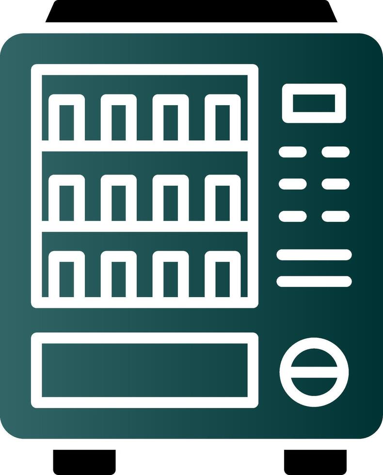 Vending Machine Glyph Gradient Icon vector