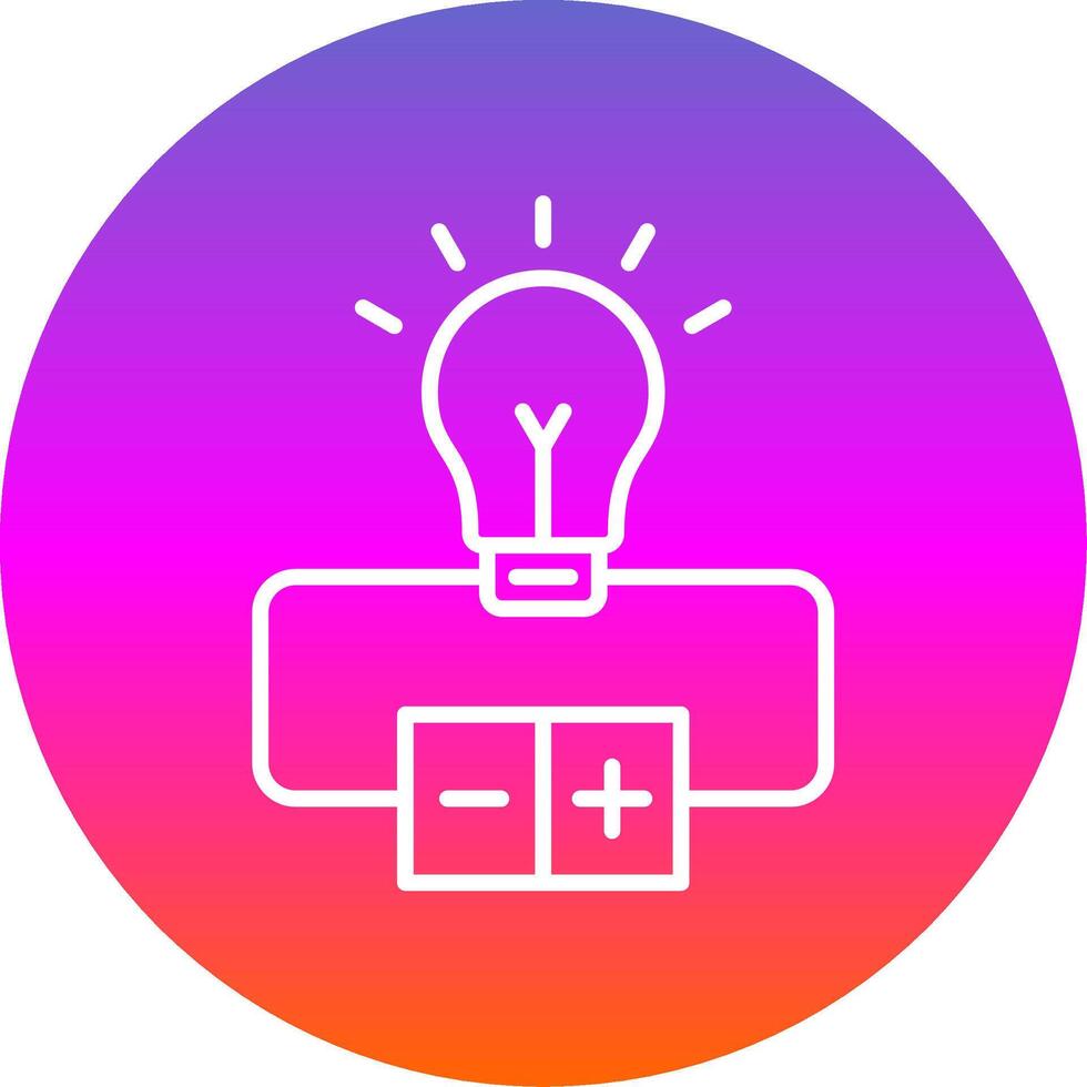 Electrical Circuit Line Gradient Circle Icon vector