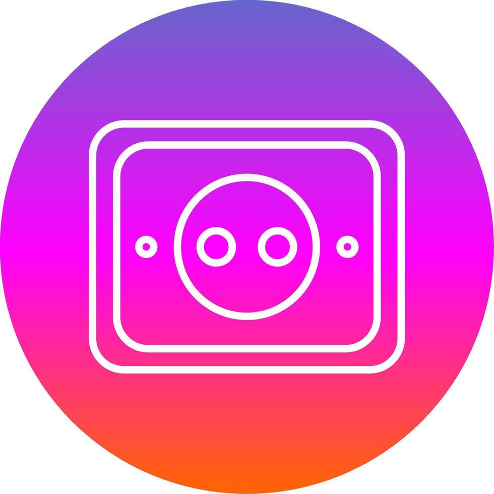 Socket Line Gradient Circle Icon vector