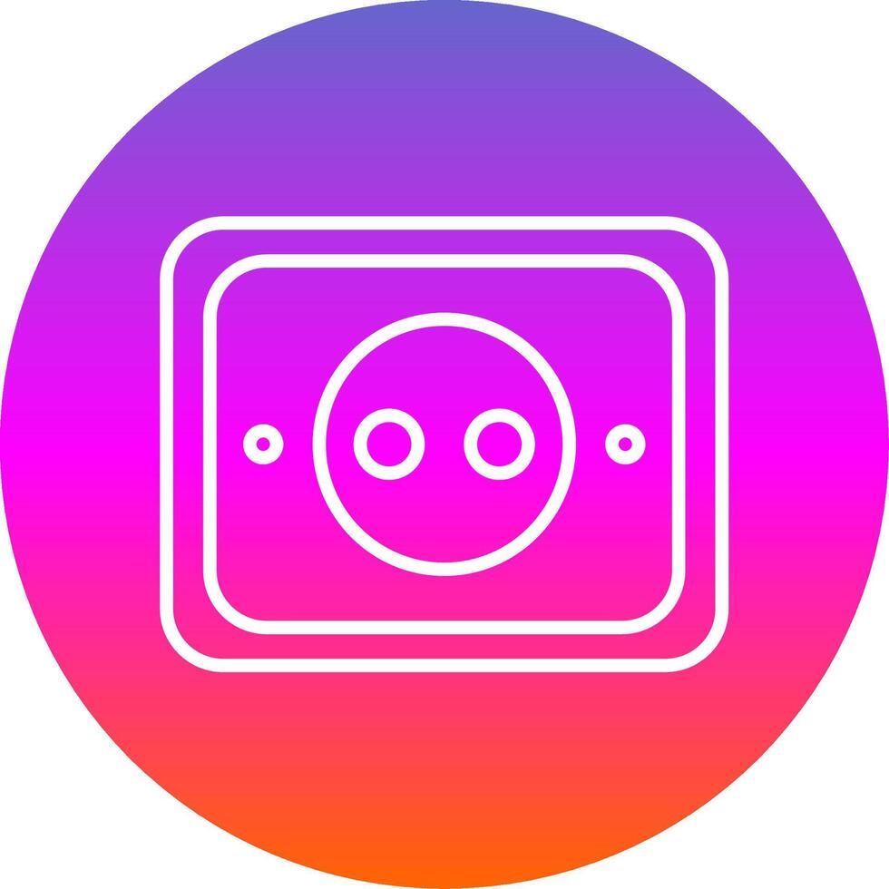 Socket Line Gradient Circle Icon vector