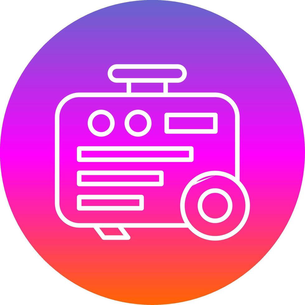 Electric Generator Line Gradient Circle Icon vector