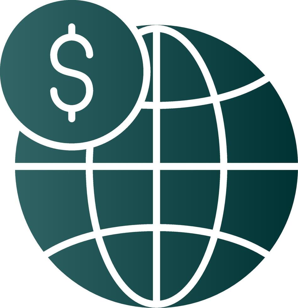 Global Business Glyph Gradient Icon vector