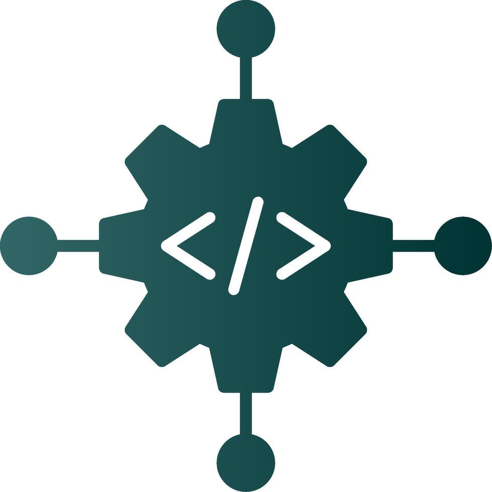 Code Management Glyph Gradient Icon vector