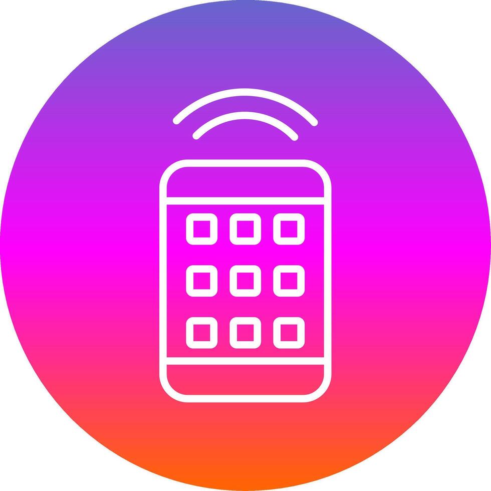 Remote Control Line Gradient Circle Icon vector