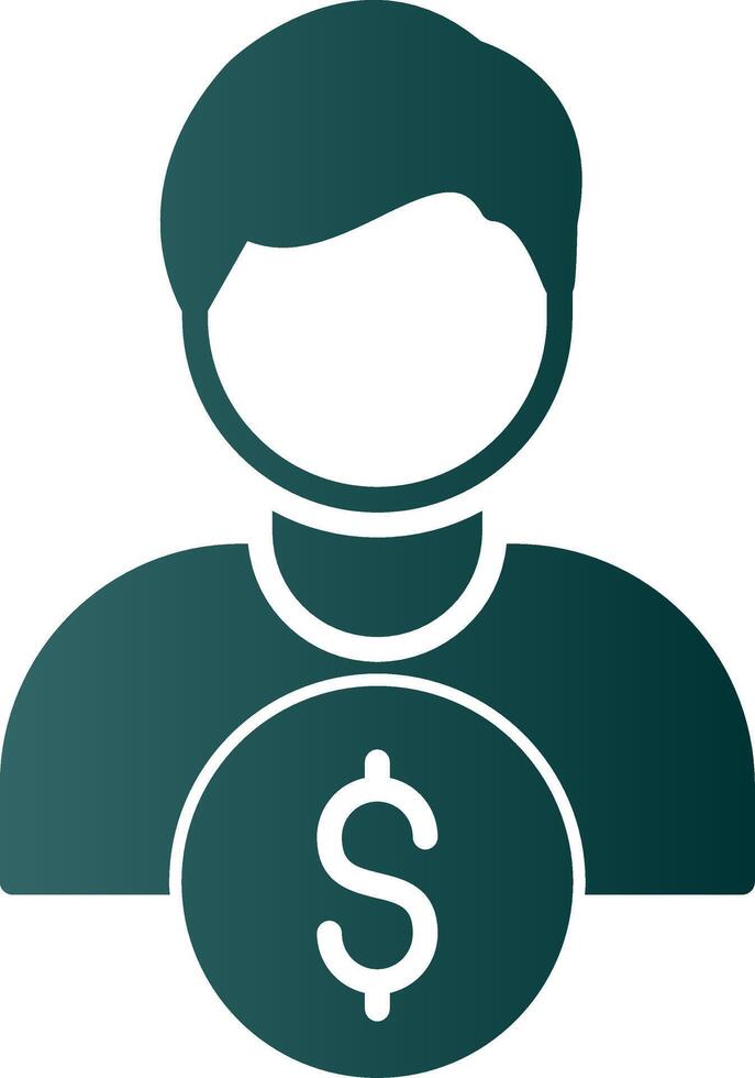 Business User Glyph Gradient Icon vector