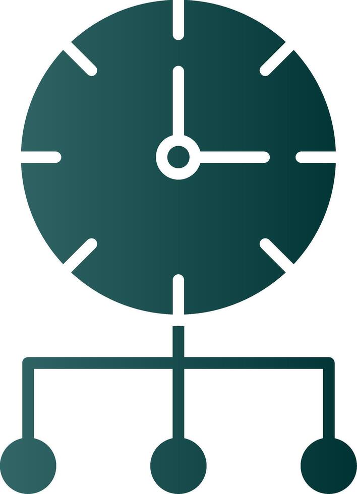 Time Optimization Glyph Gradient Icon vector