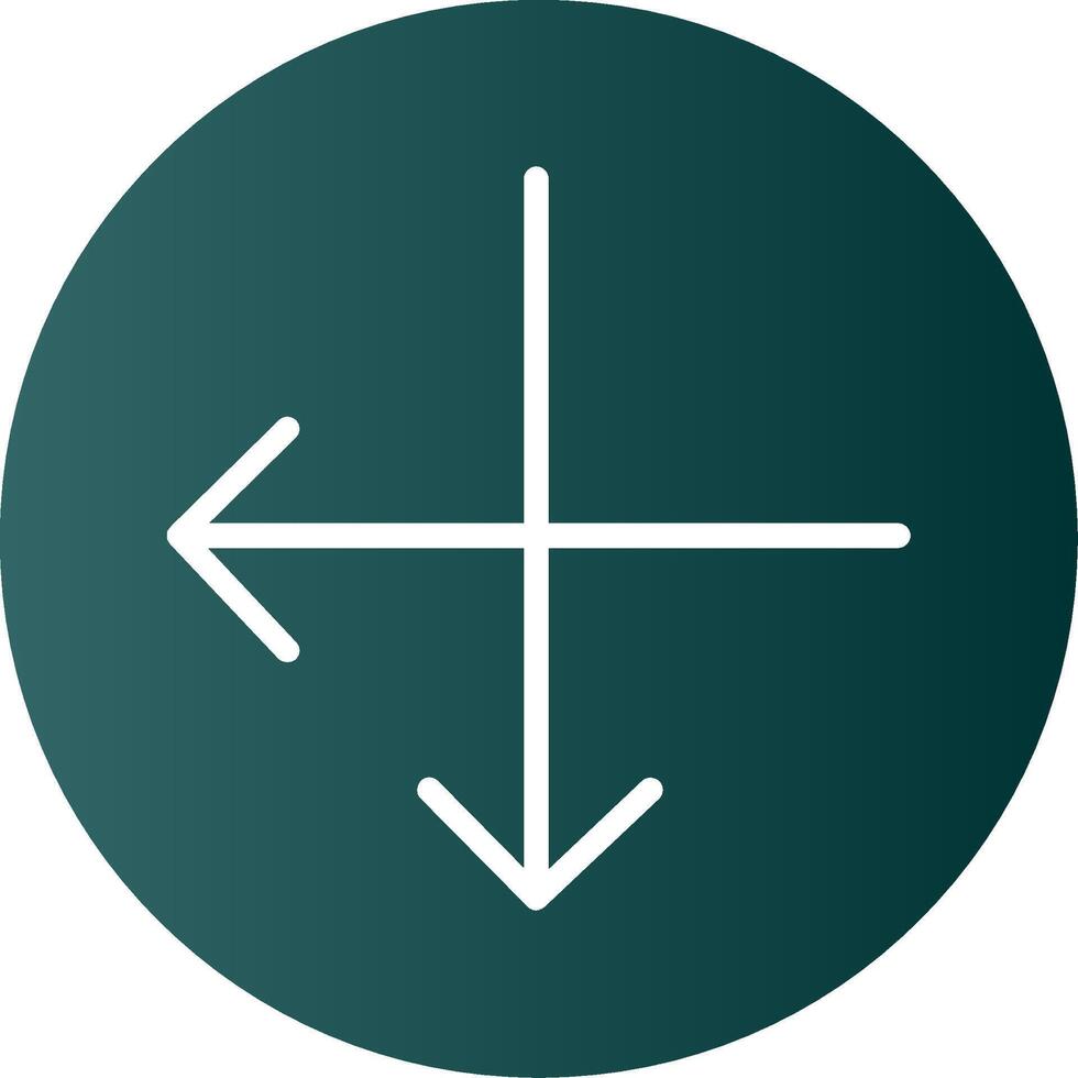 Intersect Glyph Gradient Icon vector