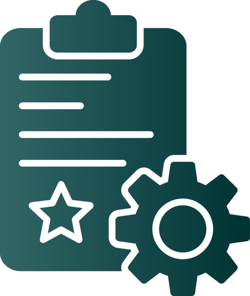 Quality Control Glyph Gradient Icon vector