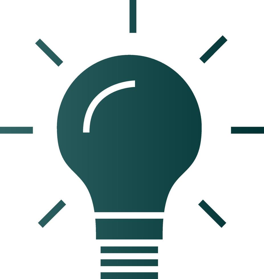 Idea Bulb Glyph Gradient Icon vector