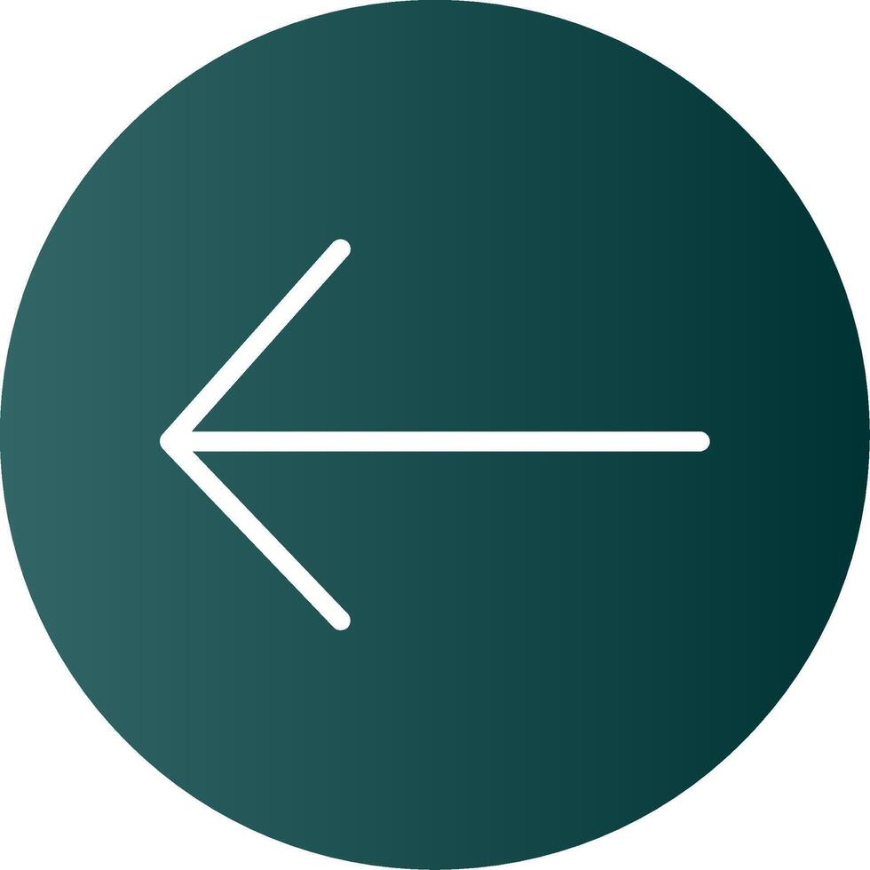 Left Arrow Glyph Gradient Icon vector