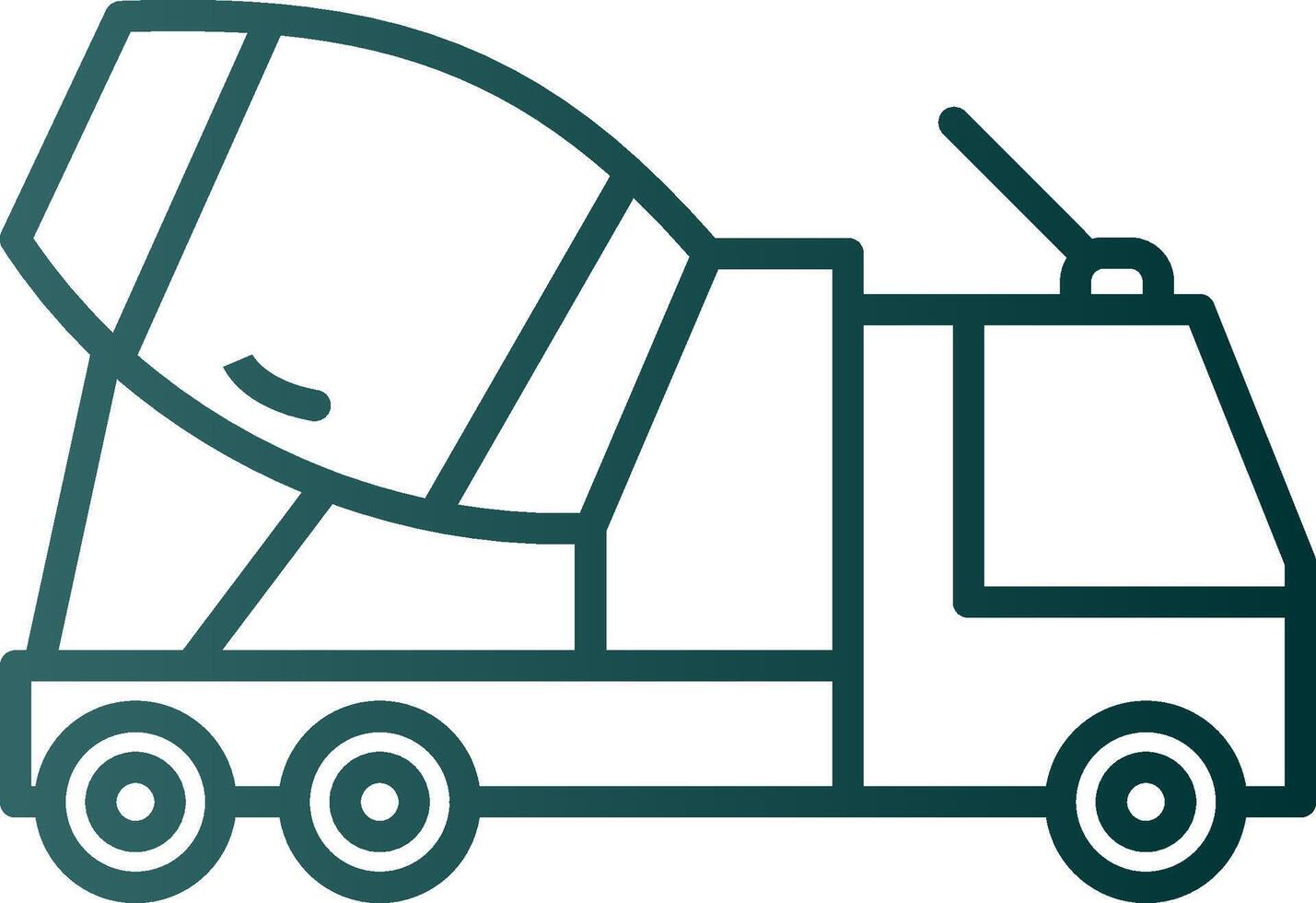 Concrete Truck Line Gradient Icon vector