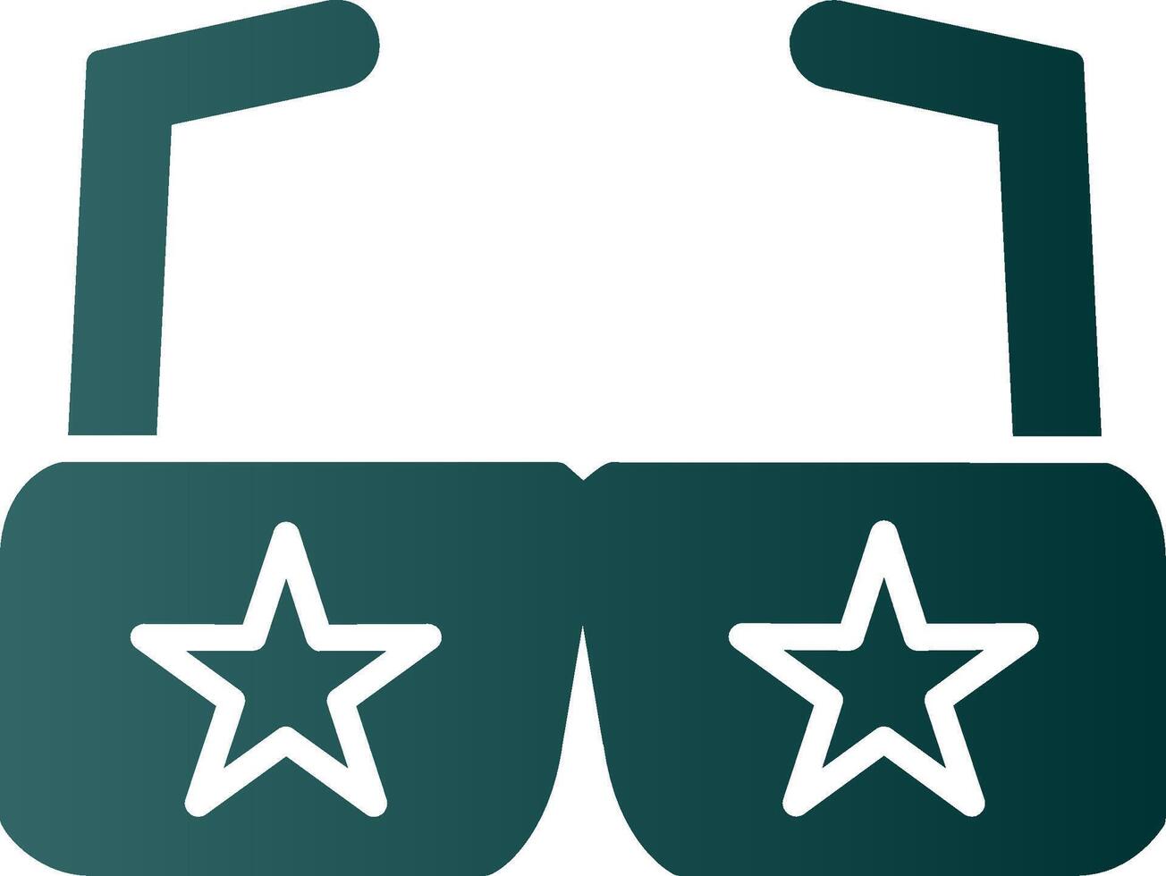 Party Glasses Glyph Gradient Icon vector