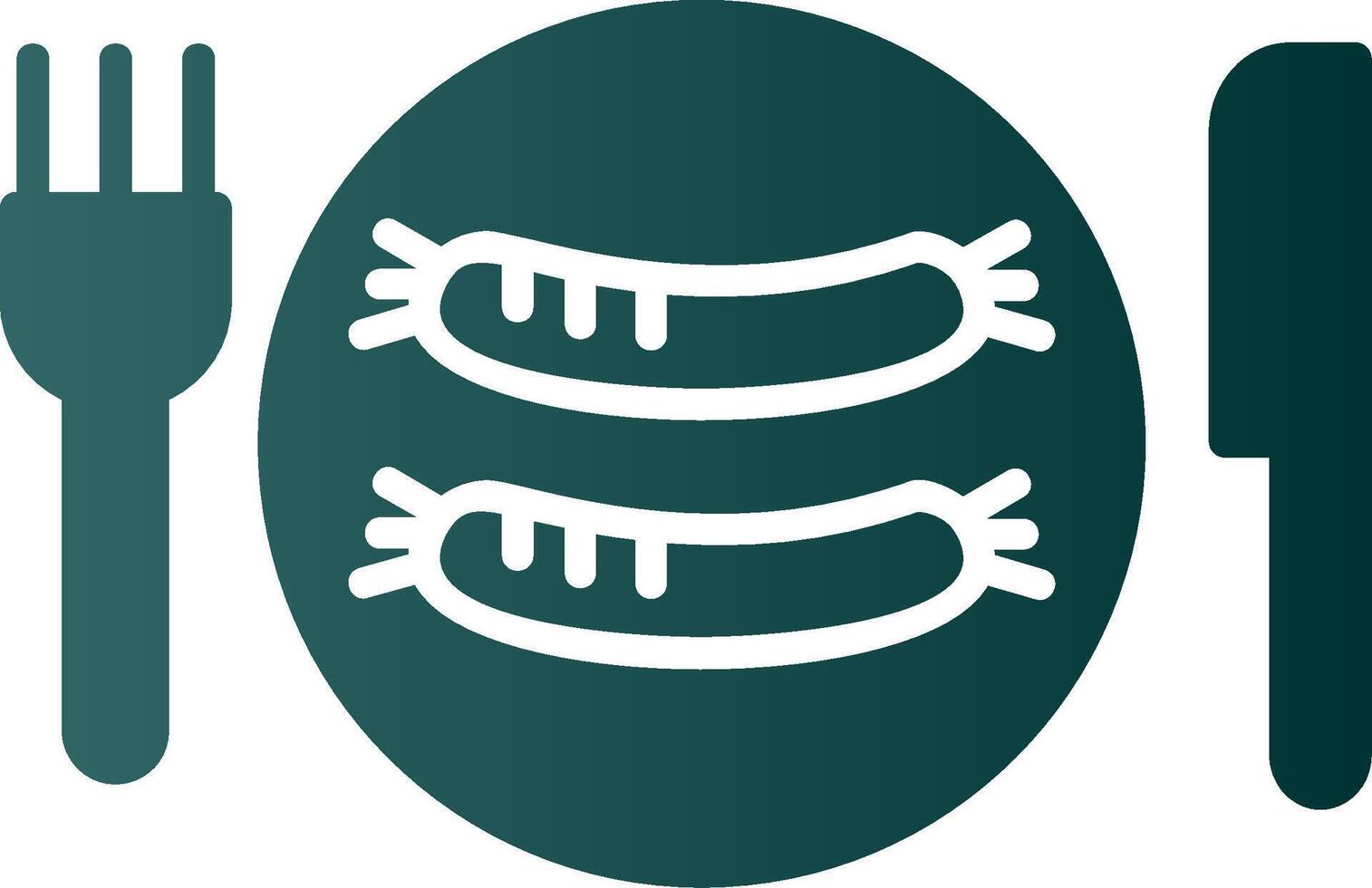 Sausages Glyph Gradient Icon vector