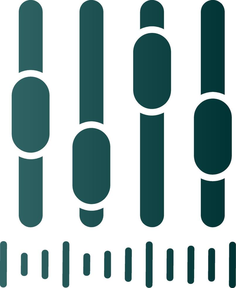 Music Bars Glyph Gradient Icon vector
