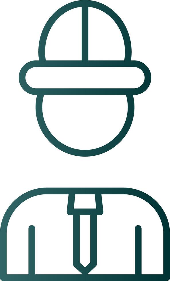 Architect Line Gradient Icon vector