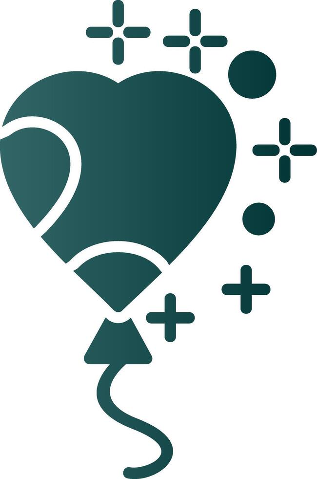 Balloon Glyph Gradient Icon vector