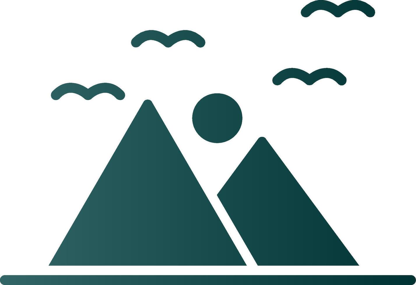 Mountains Glyph Gradient Icon vector