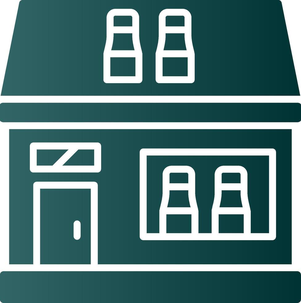 Off License Glyph Gradient Icon vector