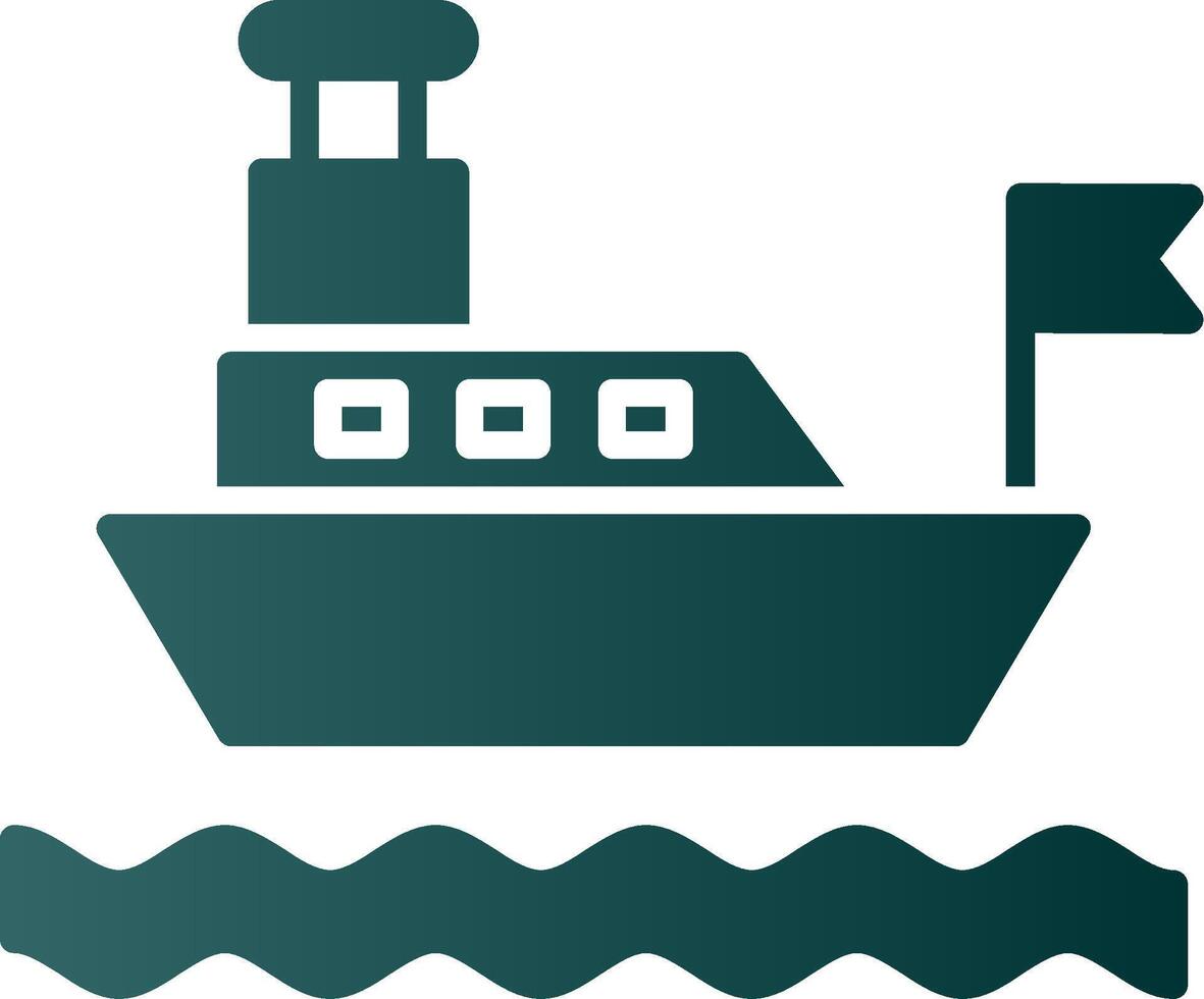 Ferry Glyph Gradient Icon vector