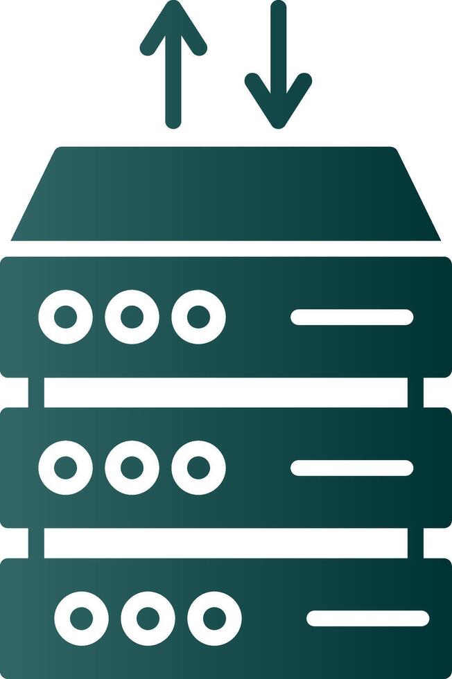 Data Center Glyph Gradient Icon vector