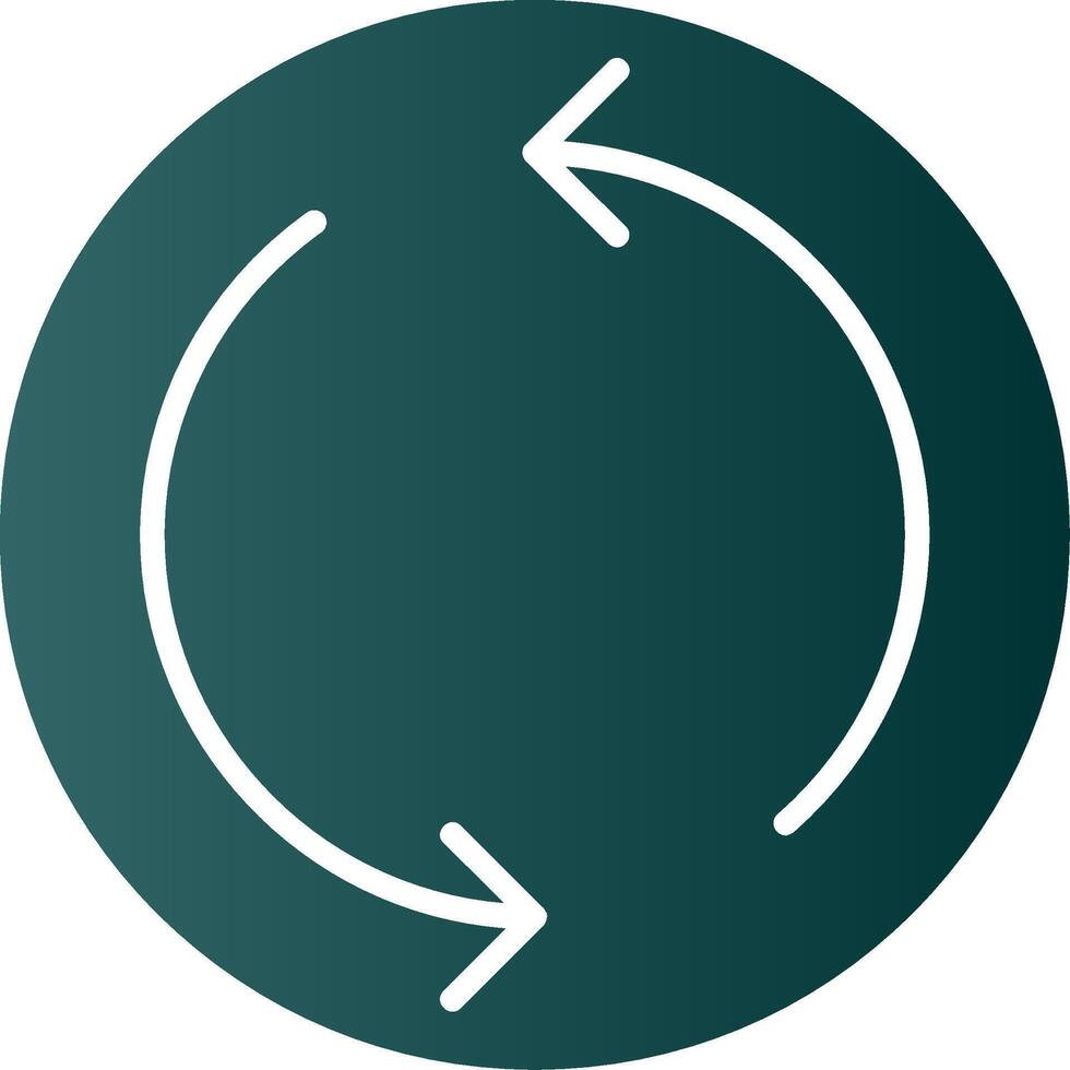 Repeat Glyph Gradient Icon vector