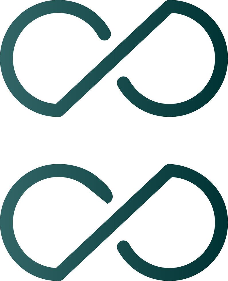 Infinity Glyph Gradient Icon vector