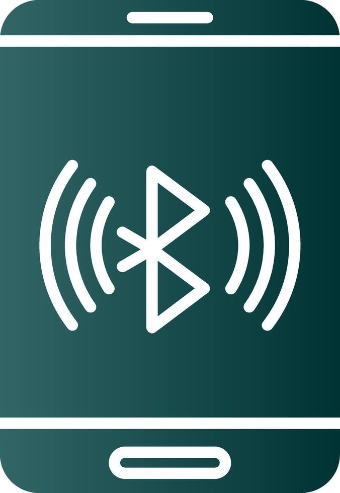 Bluetooth Glyph Gradient Icon vector