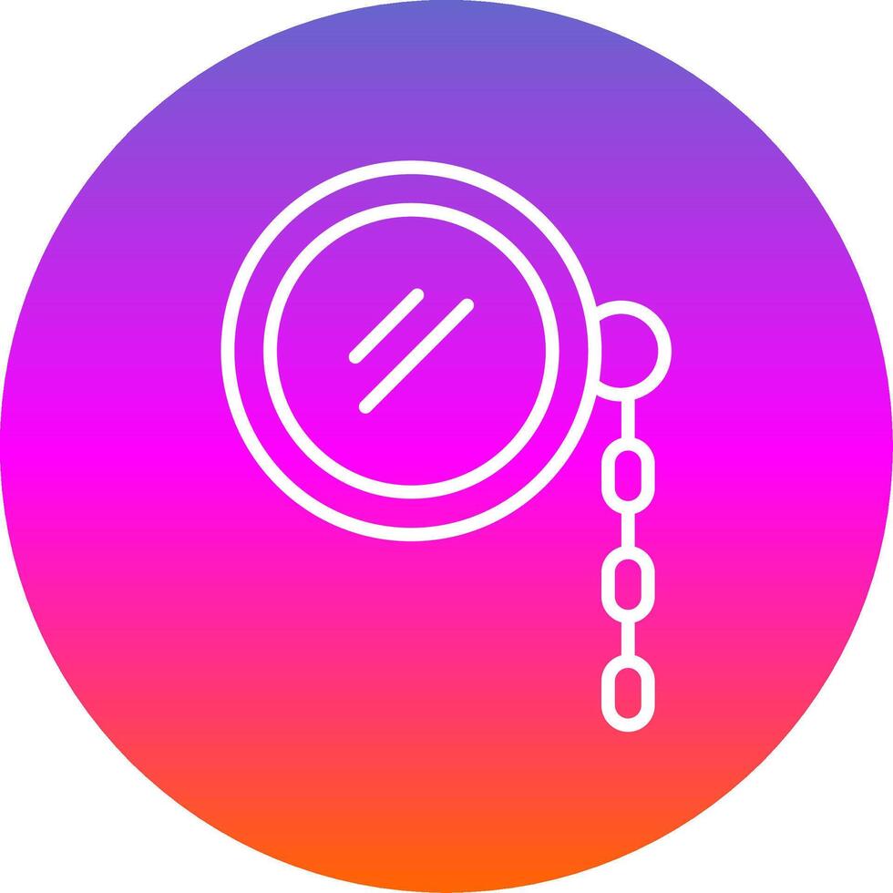 Monocle Line Gradient Circle Icon vector