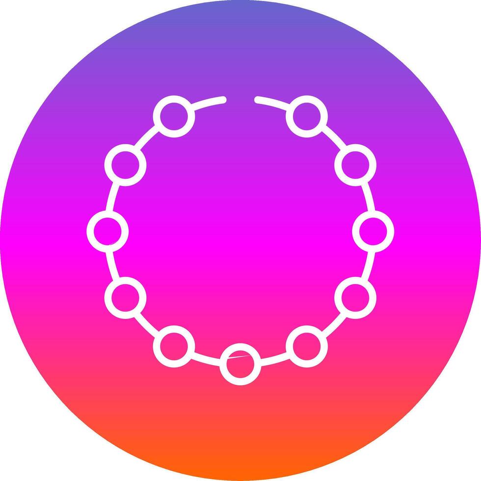 Bracelet Line Gradient Circle Icon vector