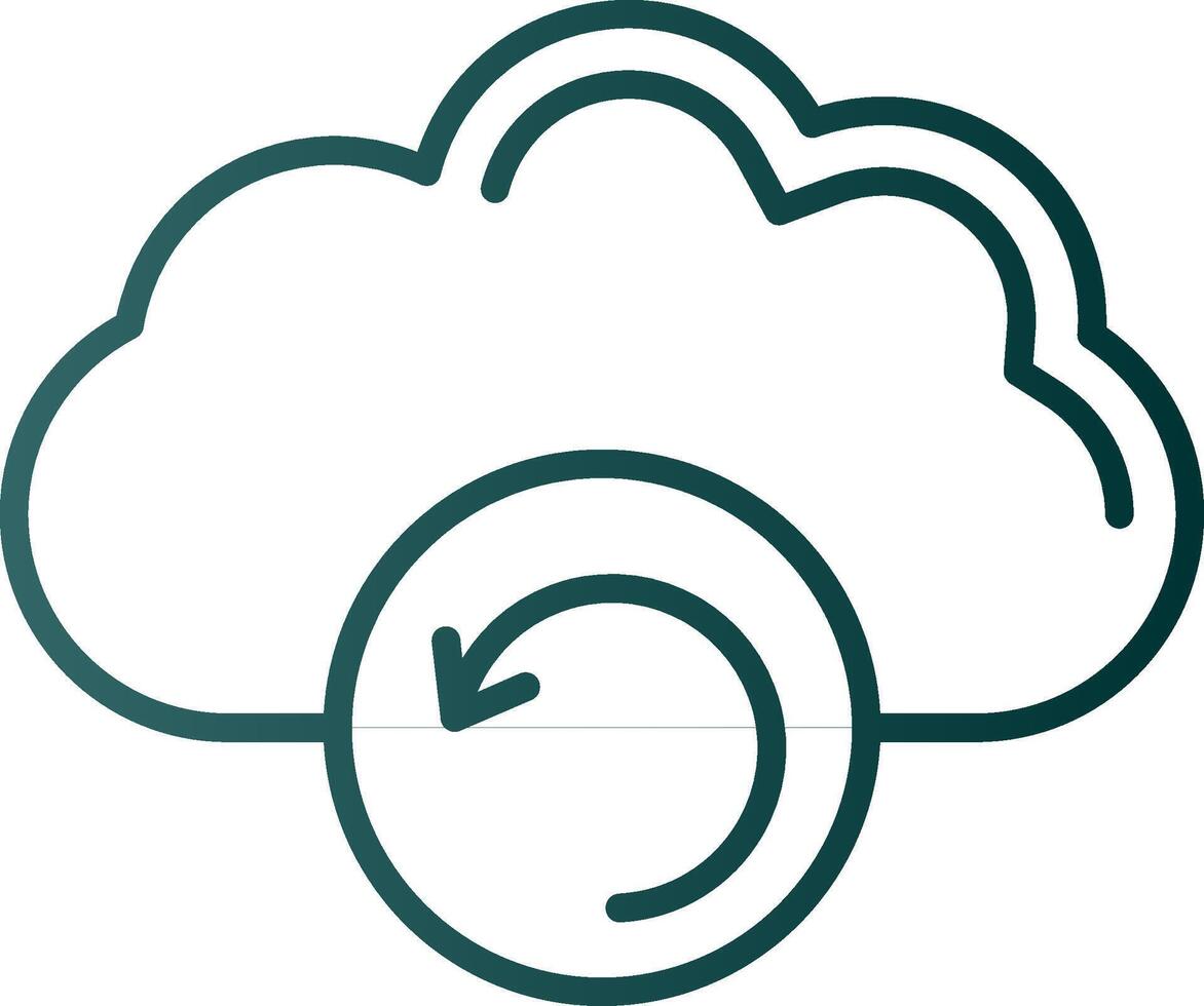 Backup Line Gradient Icon vector