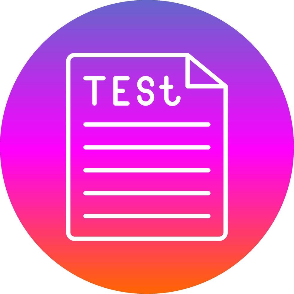 Test Line Gradient Circle Icon vector