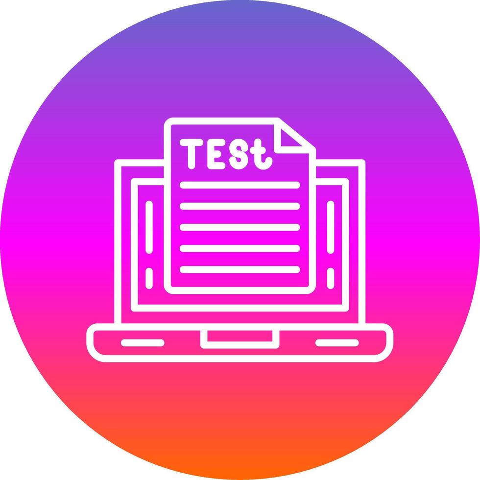 OnLine Gradient Circle Test Line Gradient Circle Icon vector
