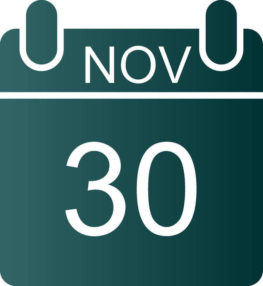 November Glyph Gradient Icon vector