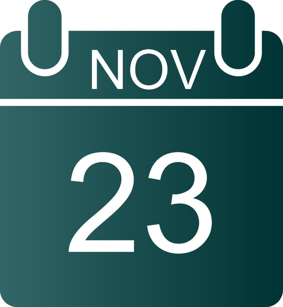 November Glyph Gradient Icon vector