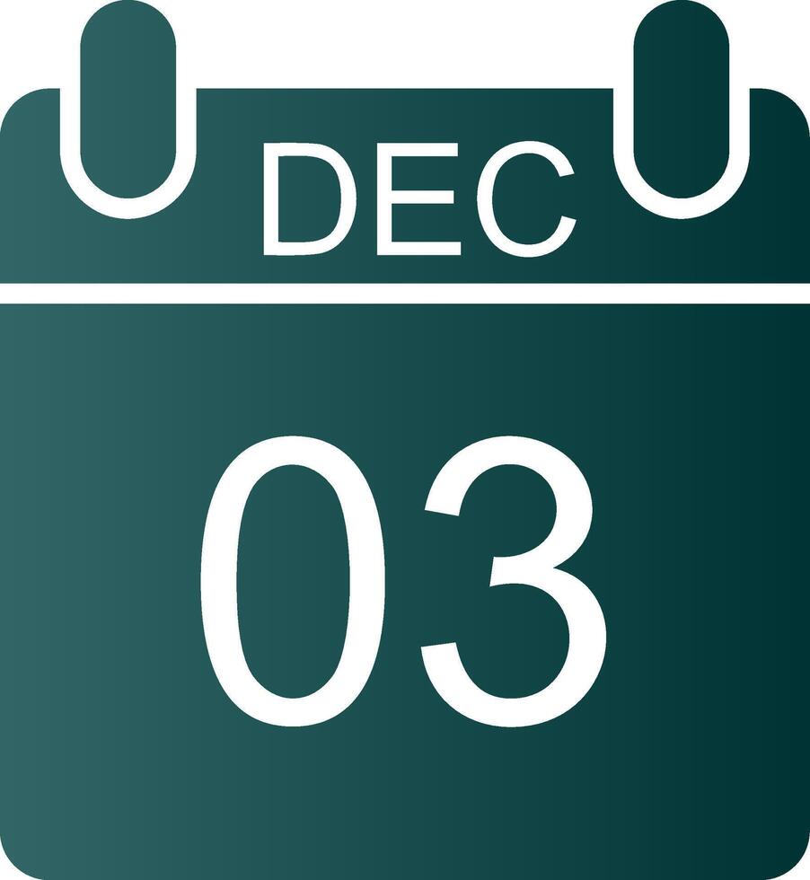 December Glyph Gradient Icon vector