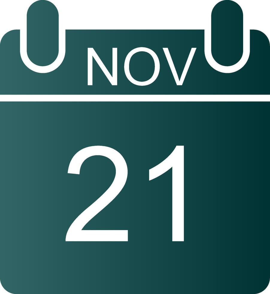 November Glyph Gradient Icon vector