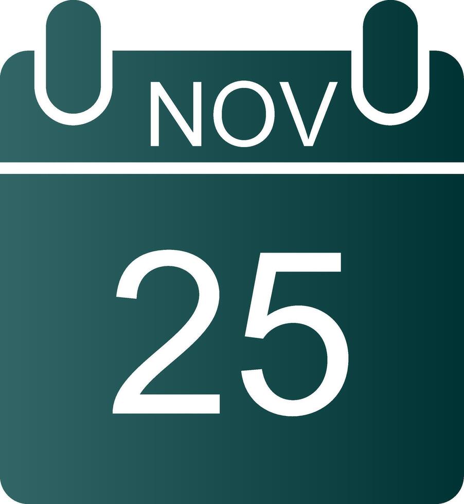 November Glyph Gradient Icon vector