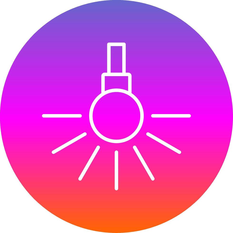 Headlight Line Gradient Circle Icon vector
