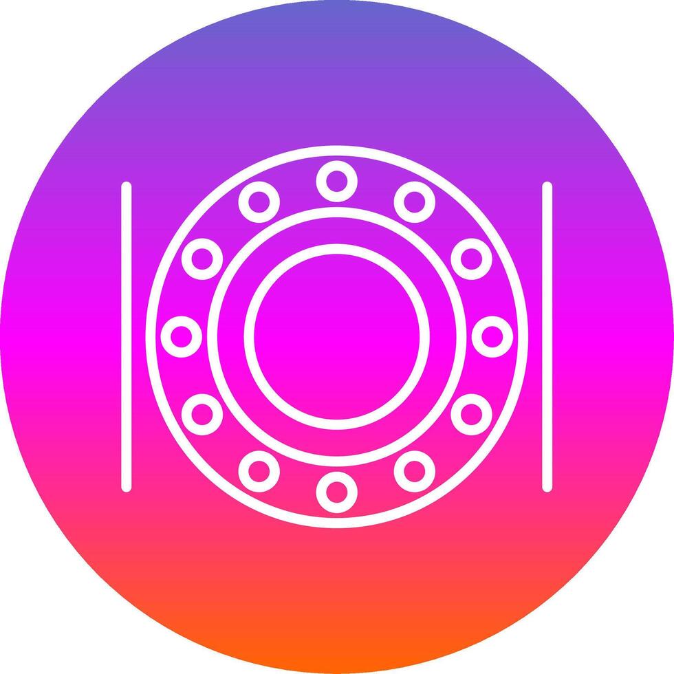 Ball Bearing Line Gradient Circle Icon vector