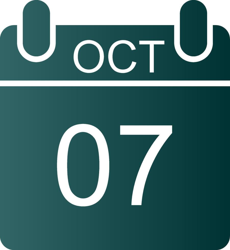 October Glyph Gradient Icon vector