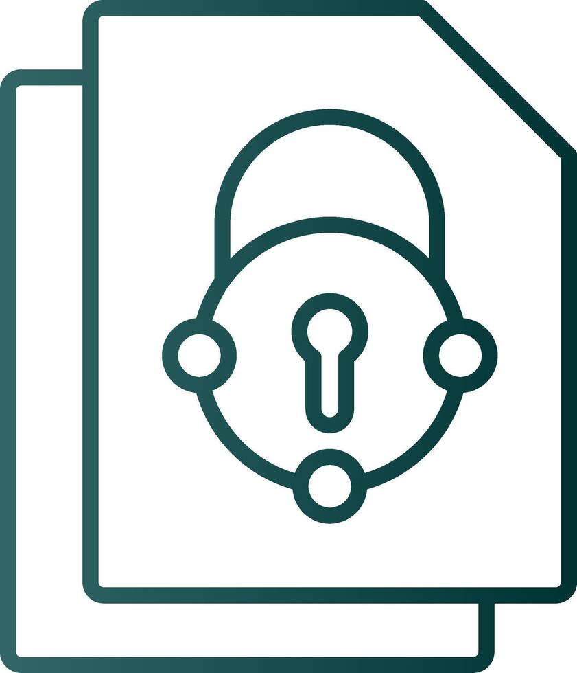 Security File Connect Line Gradient Icon 43540224 Vector Art at Vecteezy