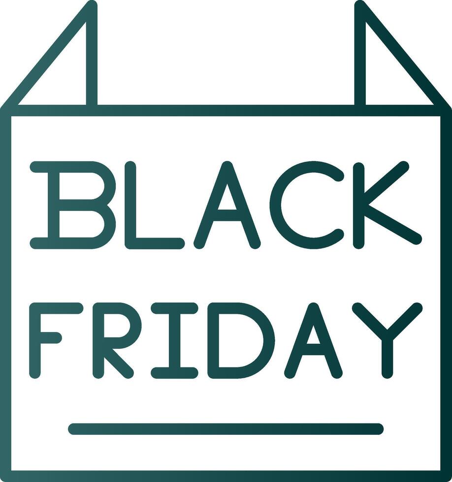 Bless Friday Line Gradient Icon vector