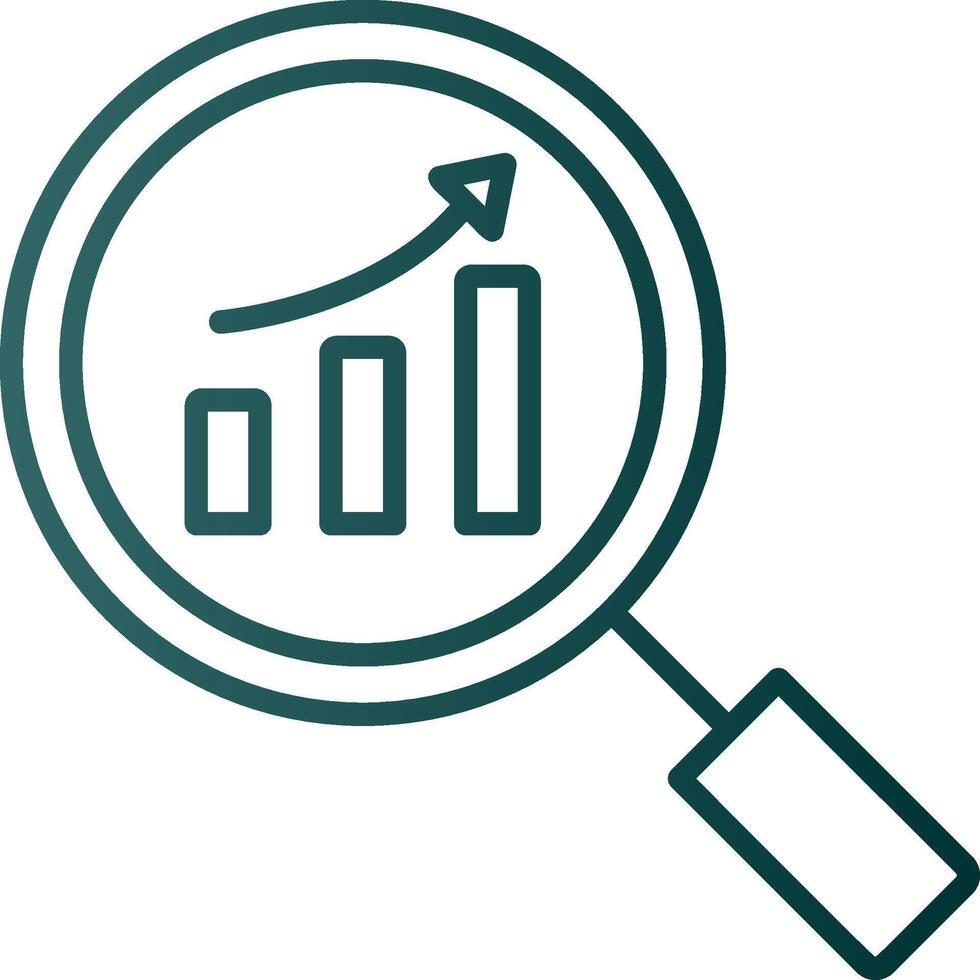 Analysis Line Gradient Icon vector