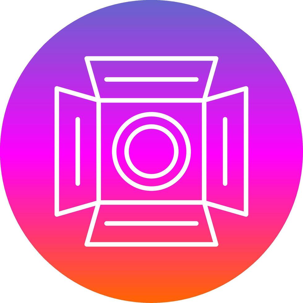 Spotlight Line Gradient Circle Icon vector