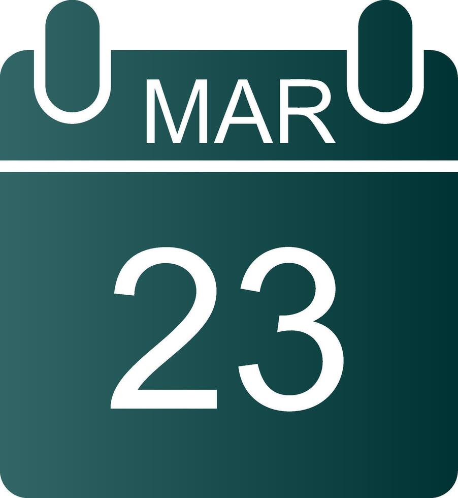 March Glyph Gradient Icon vector