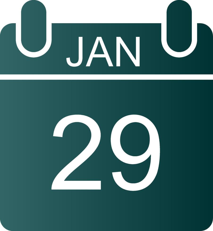 January Glyph Gradient Icon vector
